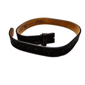 Tony Lama 36 Tooled Leather Belt Western C51155 Brown